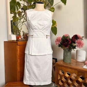 Calvin Klein white dress no sleeves